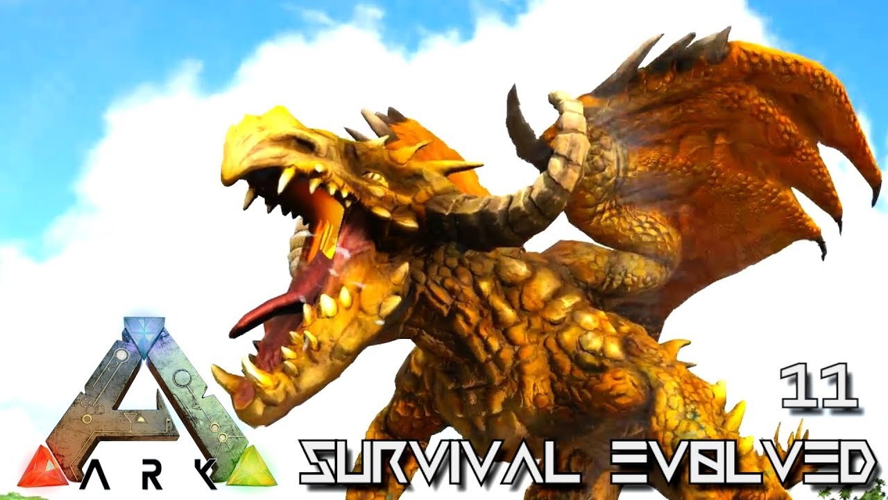ARK: SURVIVAL EVOLVED - HUGE MONSTER DRAGON DAGON & POISON DIREWOLF E11 !!! ( PRIMAL FEAR PYRIA )