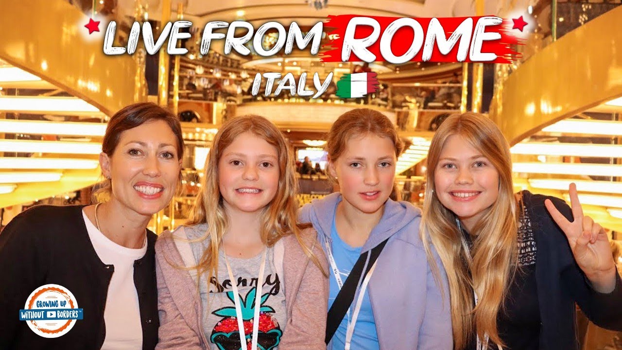 Live from Rome Italy 🇮🇹 Q&A With Growing Up Without Borders  | 197 Countries, 3 Kids