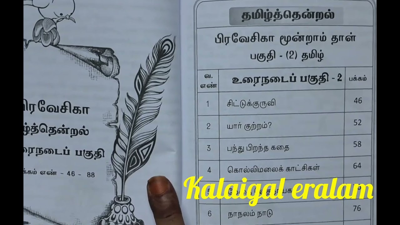 praveshika tamil new syllabus portions |Model question paper |Tamil |kalaigal eralam |Review |