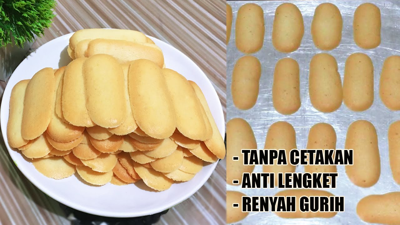 RESEP LIDAH KUCING TANPA CETAKAN, ANTI LENGKET & RENYAH BANGET