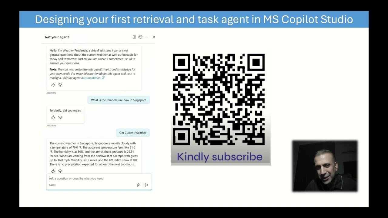 Developing a Microsoft Copilot Studio Agent (retrieval and task mgmt.) from start to finish.
