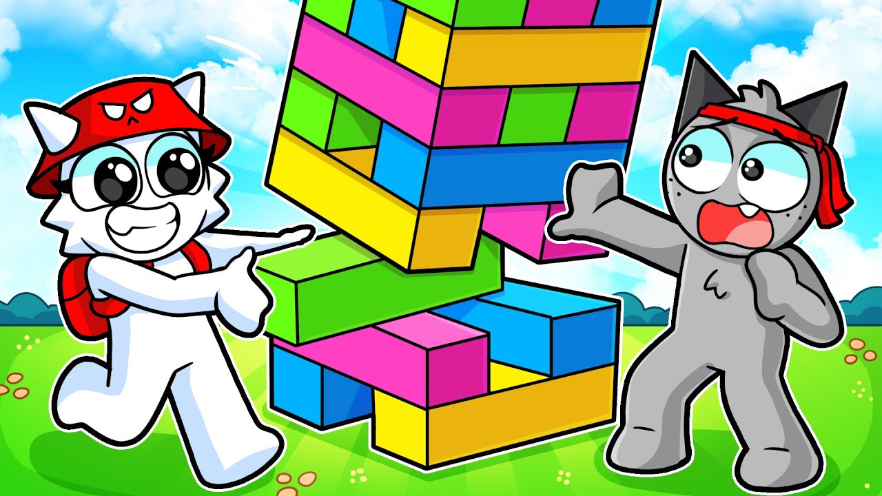 Sprunki GRAY vs WENDA en Roblox JENGA GIGANTE