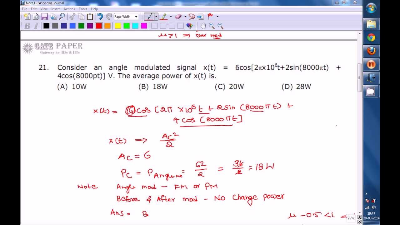 GATE 2010 ECE Amplitude Modulation