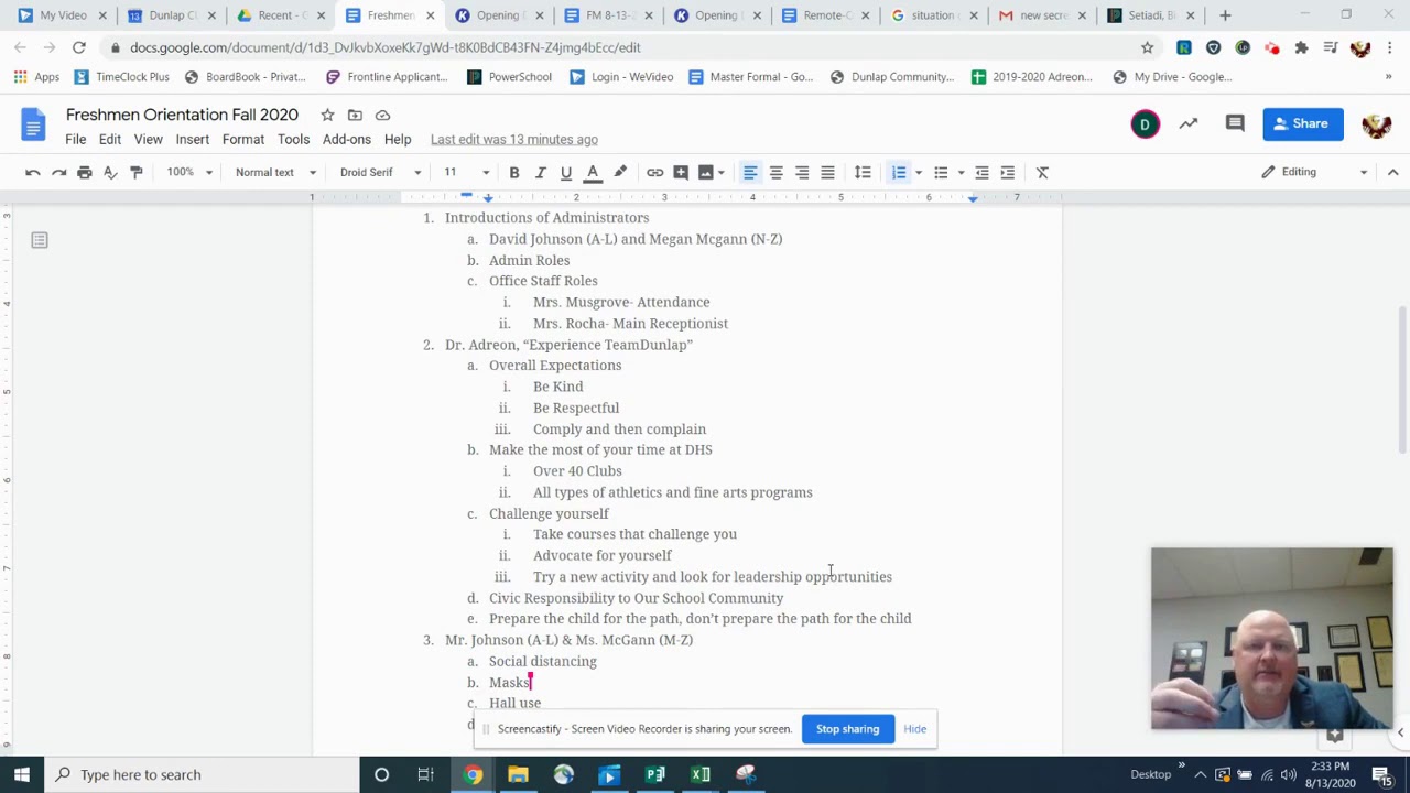 Freshmen Orientation 2020