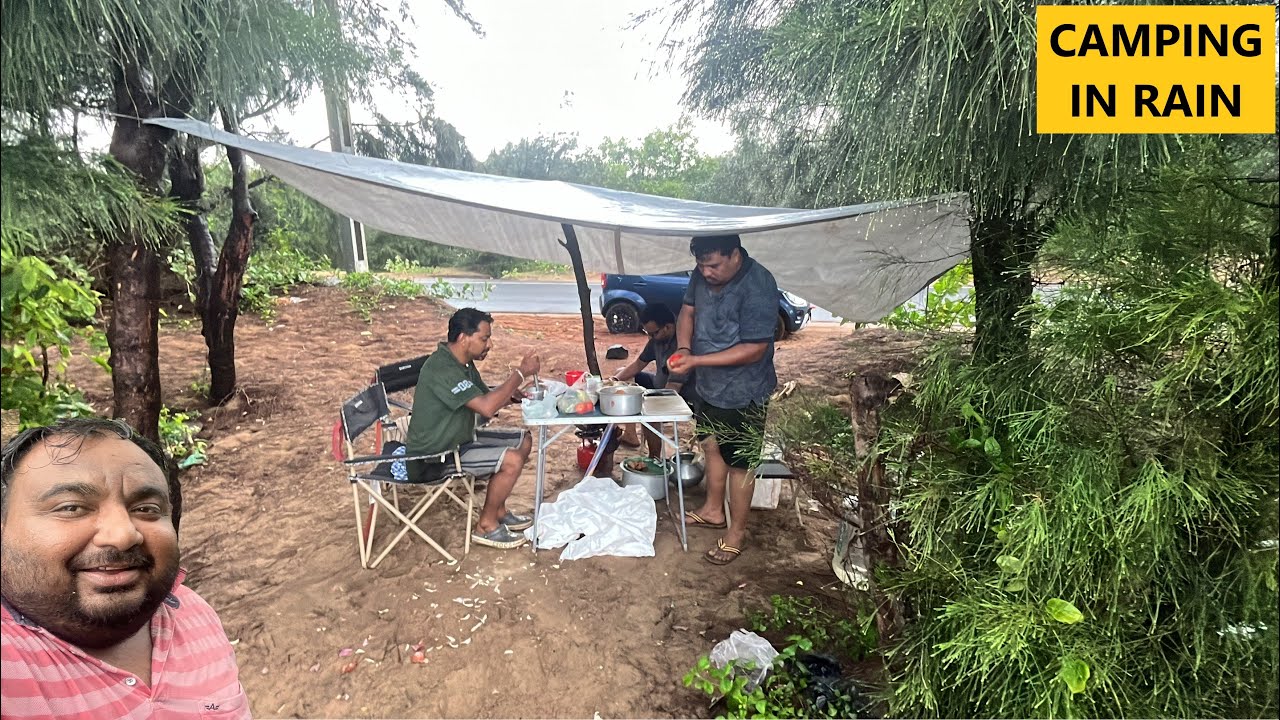 ବର୍ଷା ରେ ହେଲା CAMPING ଆଉ DESI CHICKEN ଭୋଜି 