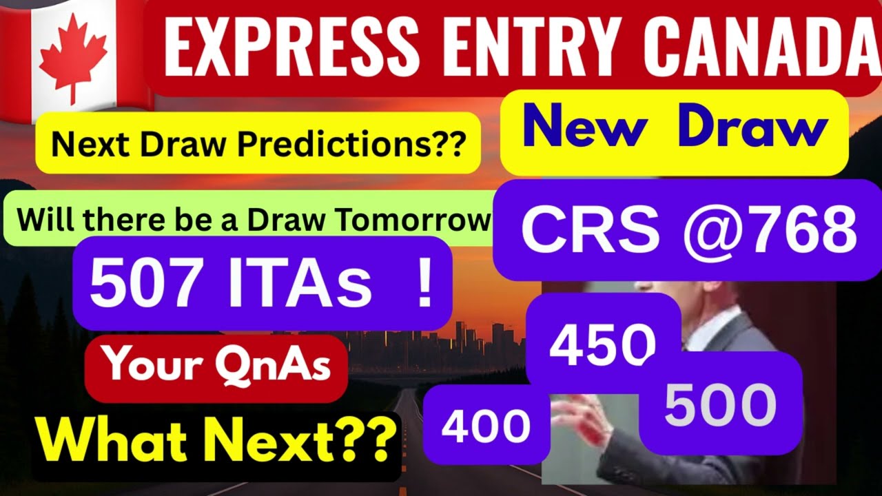 Canada latest express entry Draw || Express Entry Canada II  Next cut off score ?  I Predictions
