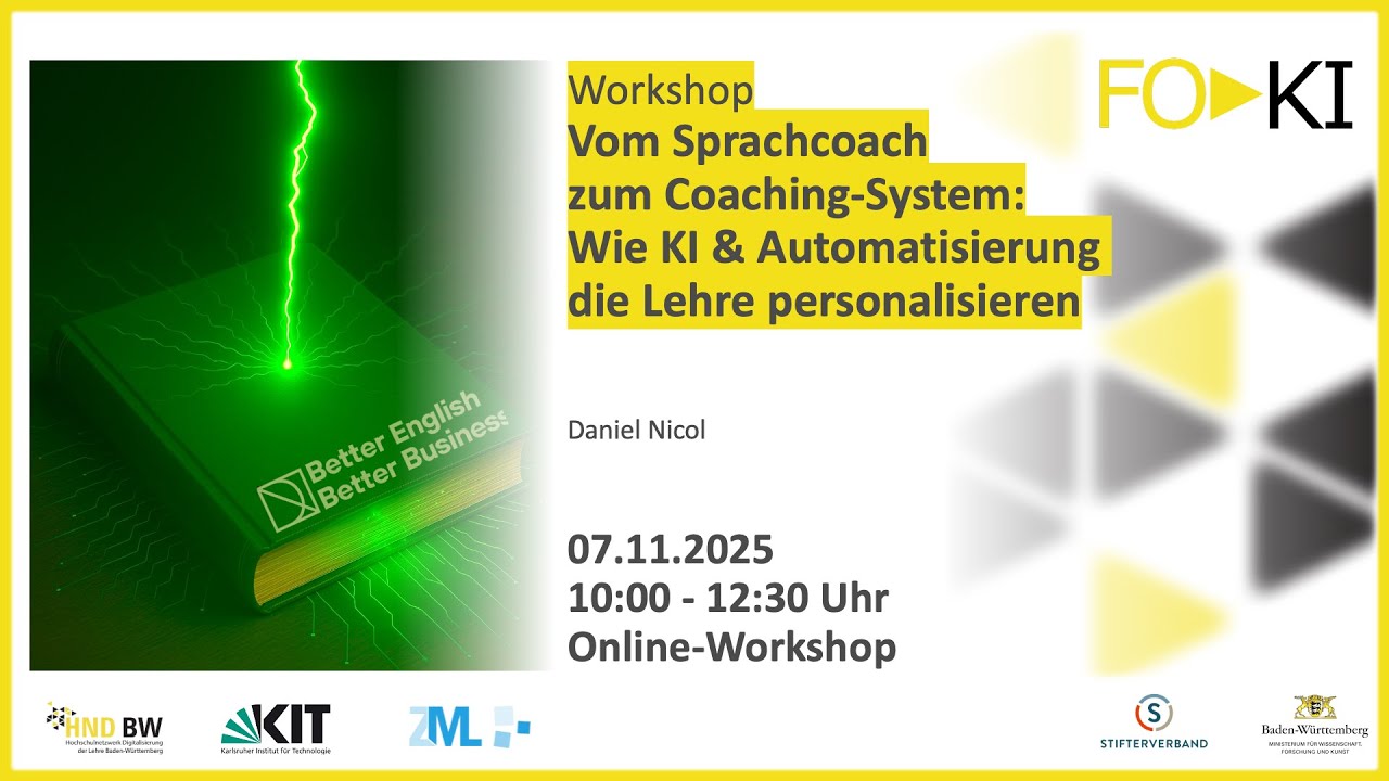 Vom Sprachcoach zum Coaching-System: Wie KI & Automatisierung die Lehre personalisieren