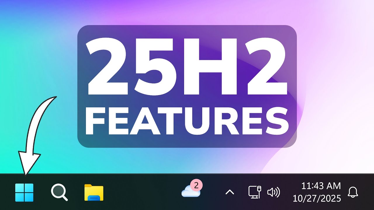 Новые функции Windows 11 25H2 &mdash; новая анимация панели задач, новое поле поиска и многое другое (к...