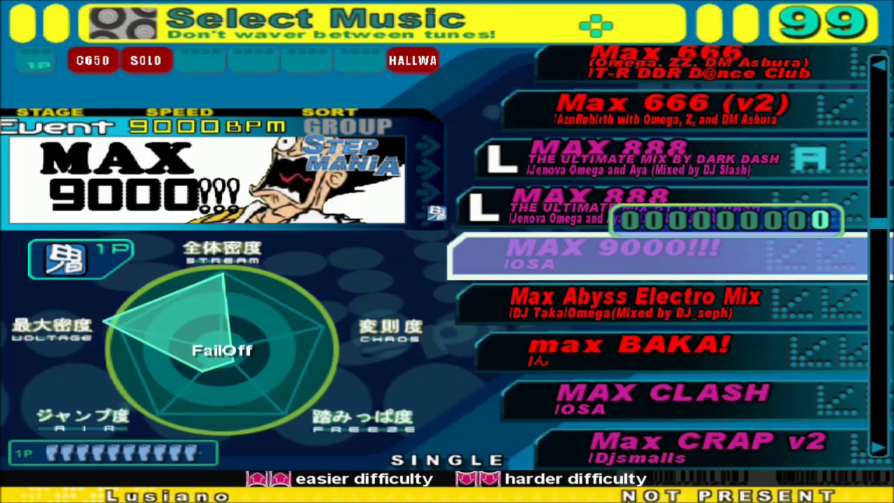 [Stepmania] MegaMAX (MAX Megapack) Full Song List