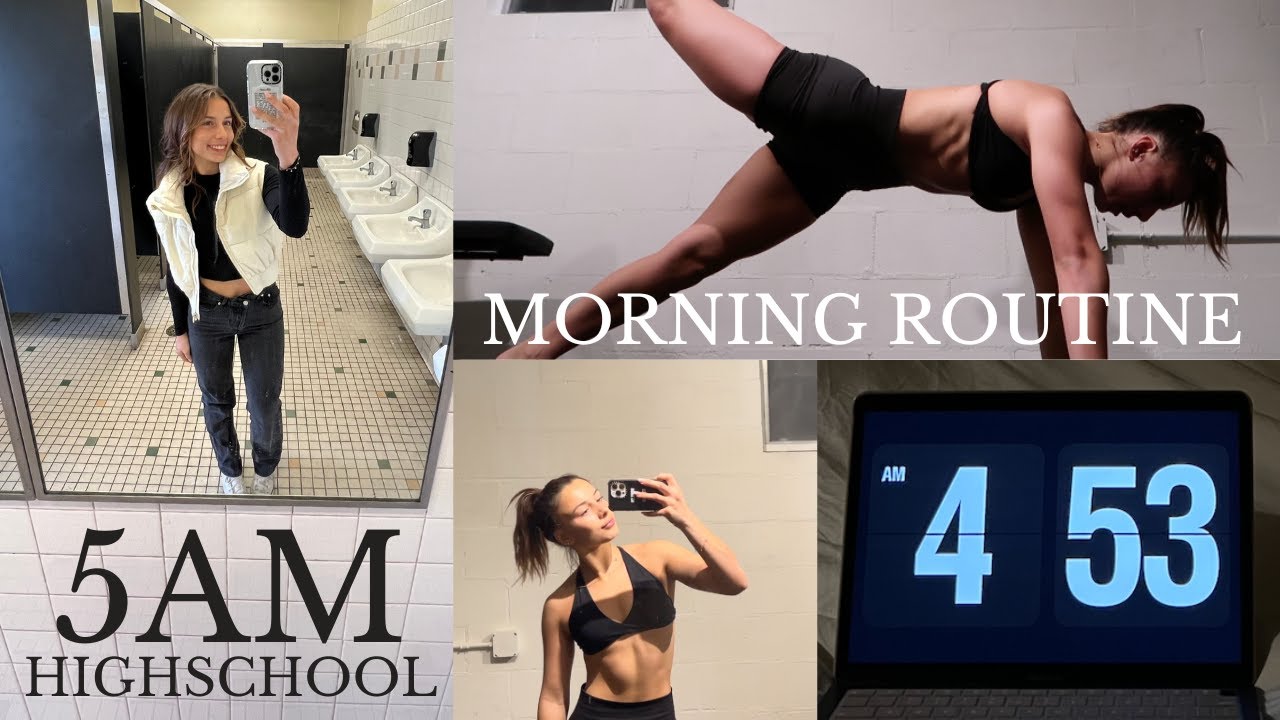 5AM MORNING ROUTINE AS A JUNIOR IN HIGH SCHOOL: how I stay fit in school