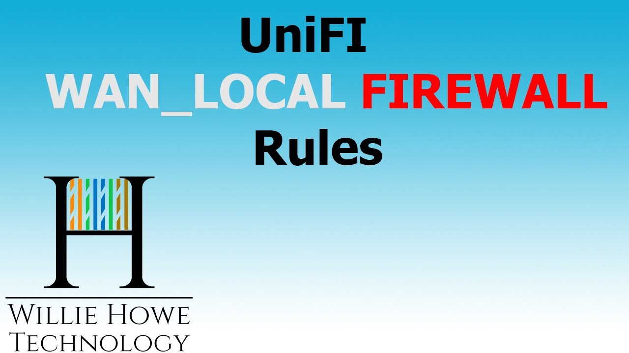 UniFi WAN LOCAL Firewall Ruleset - What is it?