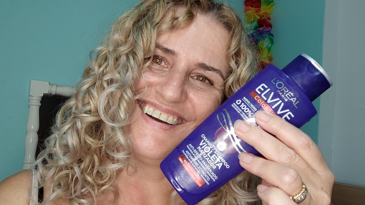Así matizo mi cabello #belleza #matizador #matizar #elvive #viral #curly #viralvideo #rizos