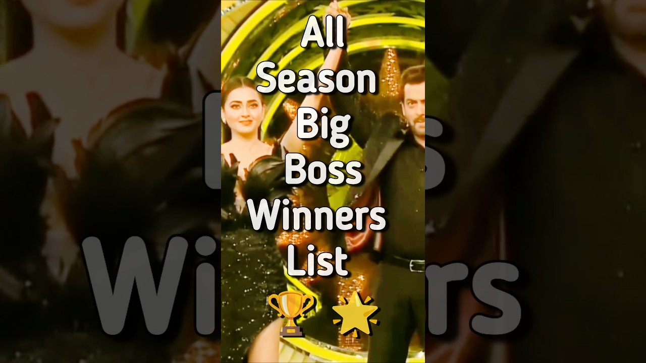 All Season's Big Boss Winner's List🌟🏆... #shorts #biggboss #shortsvideo