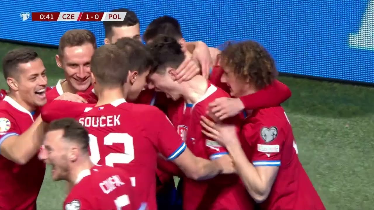 Kvalifikace EURO 2024: Česko - Polsko 3:1