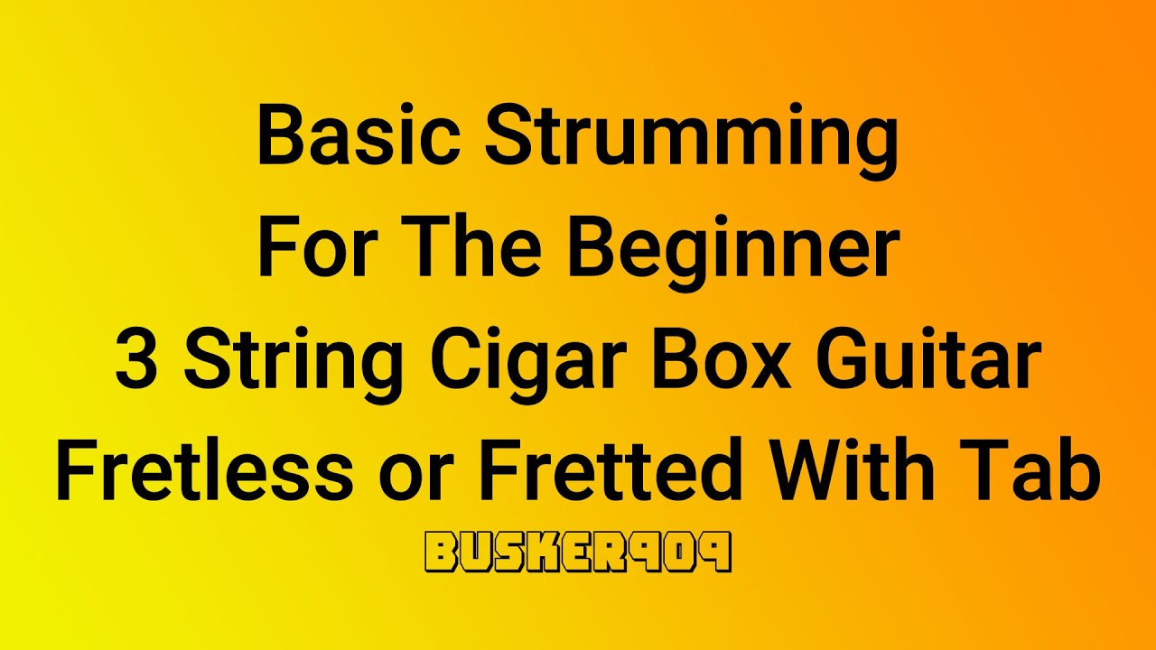 Базовая игра боем для начинающих #cigarboxguitarlesson - 3 струны безладовые / с ладами