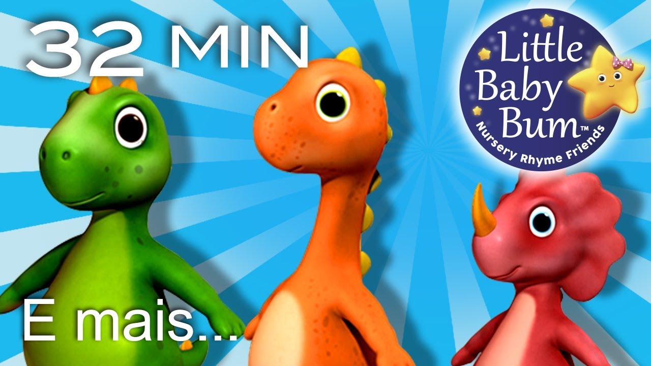 Dez Pequenos Dinossauros | E muitas mais Canções de Ninar | LittleBabyBum!