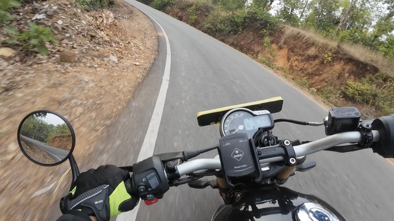 Triumph Speed 400 | Riding Through Beautiful Curvy  Roads Near Sirsi #triumph #bikeride #travelvlog