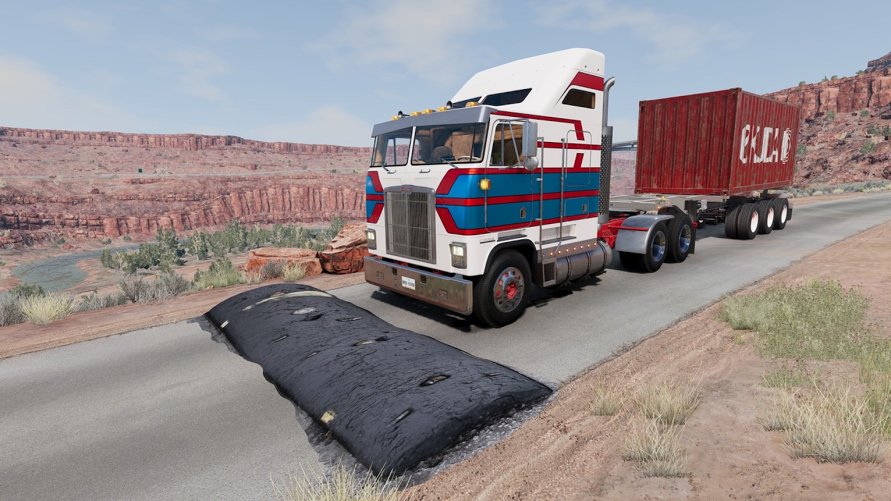 Trucks vs SpeedBump #218 - BeamNG.Drive