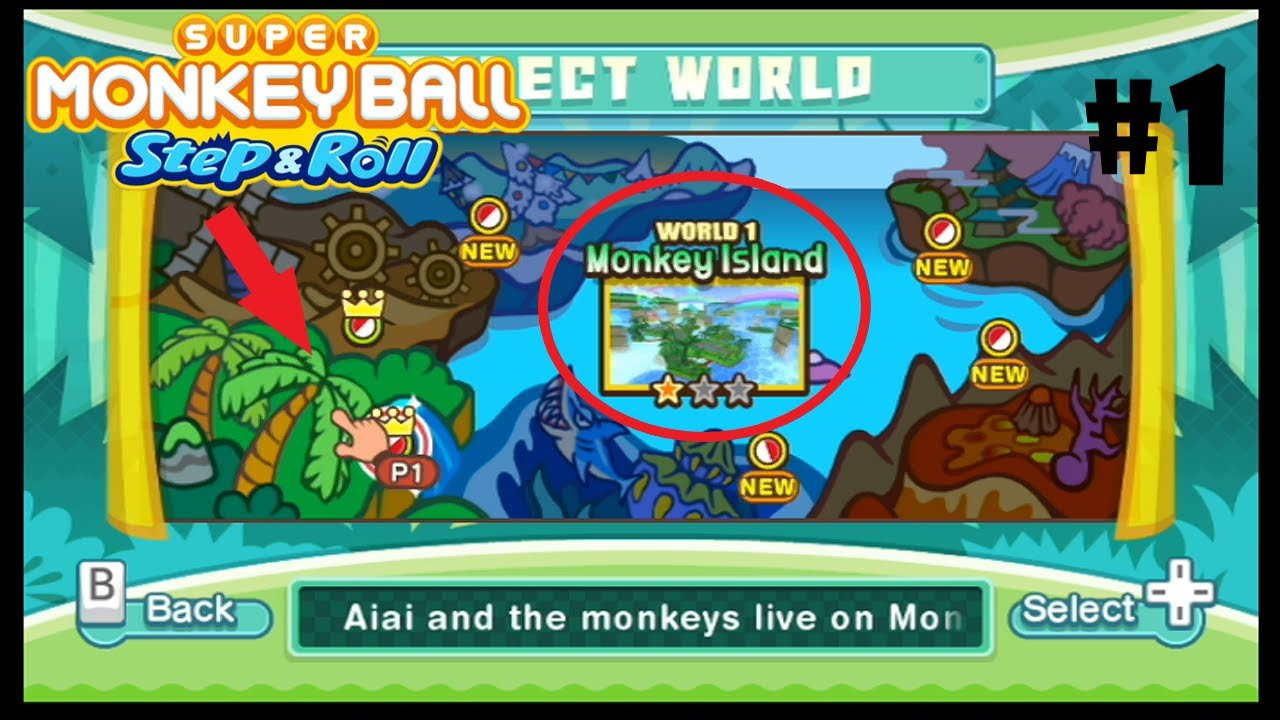 Super Monkey Ball Step and Roll! World 1-Monkey Island!