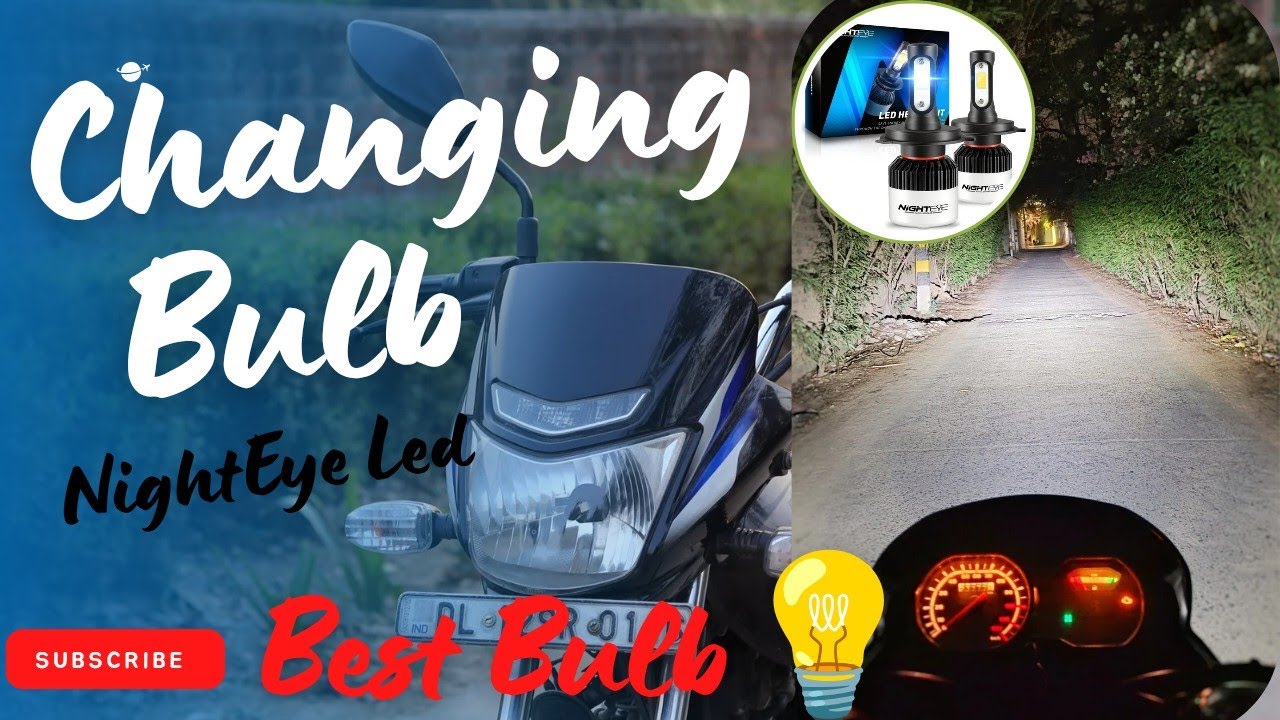 Installing Led Bulb in Platina Bike l NightEye Led Bulb l Led Bulb installed #youtube #youtubevideos