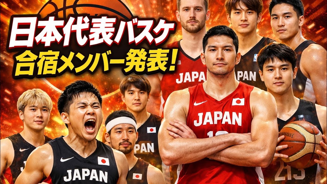 「日本代表バスケ最新合宿メンバー発表！世界で戦う最強布陣🔥」