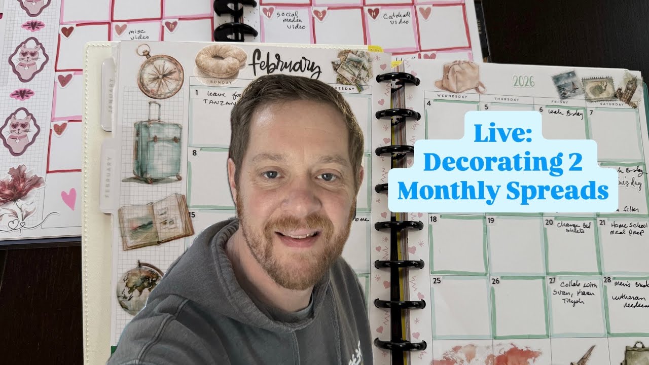 Live: Decorating 2 Monthly Spreads