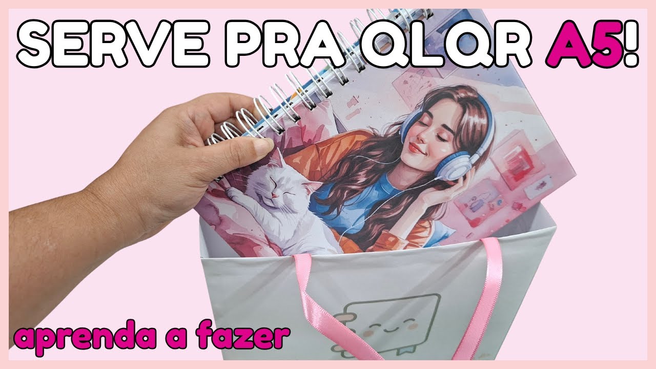 Criei uma SACOLA que cabe qualquer caderno A5 😱 (do Canva à montagem)