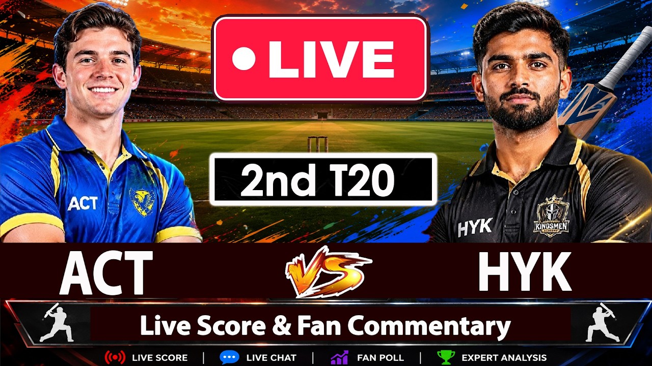 🔴Australian Capital Territory VS Hyderabad Kingsmen Academy | ACT vs HYK | Live Score Fan Commentary