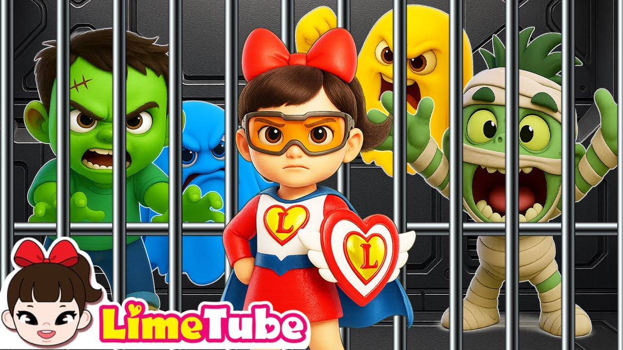 🦸‍♀️ Superhero Lime vs Monsters 🐲 Fun Rescue Adventure + Nursery Rhymes | Kindergarten | LimeTube