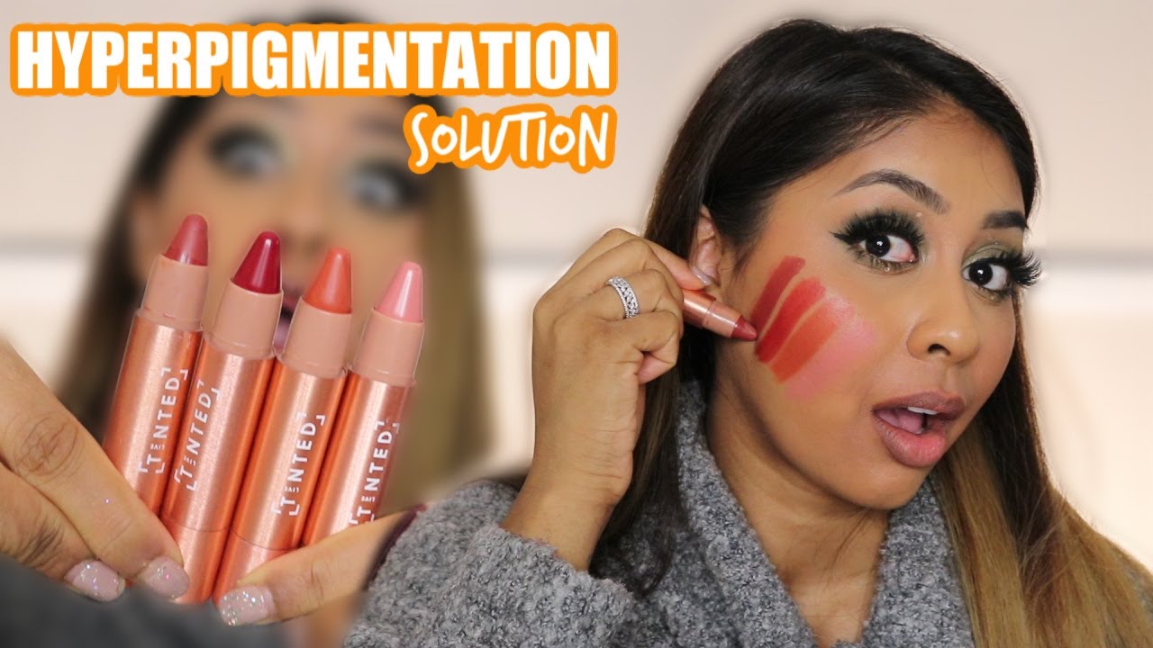 LIVETINTED HUESTICKS | LIP AND CHEEK SWATCHES! BEST ORANGE LIPSTICK FOR BROWN SKIN?!