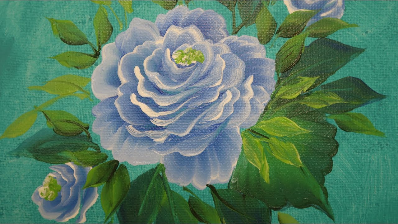 Learn to Paint - How to Paint an ANGLE BRUSH ROSE! | Donna Dewberry (2018)
