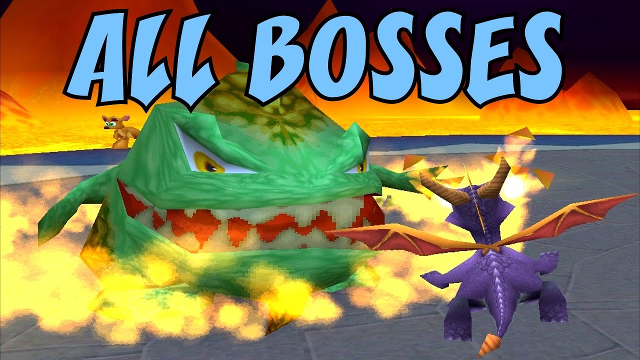 Spyro 3: Year of the Dragon - All Bosses (No Damage)