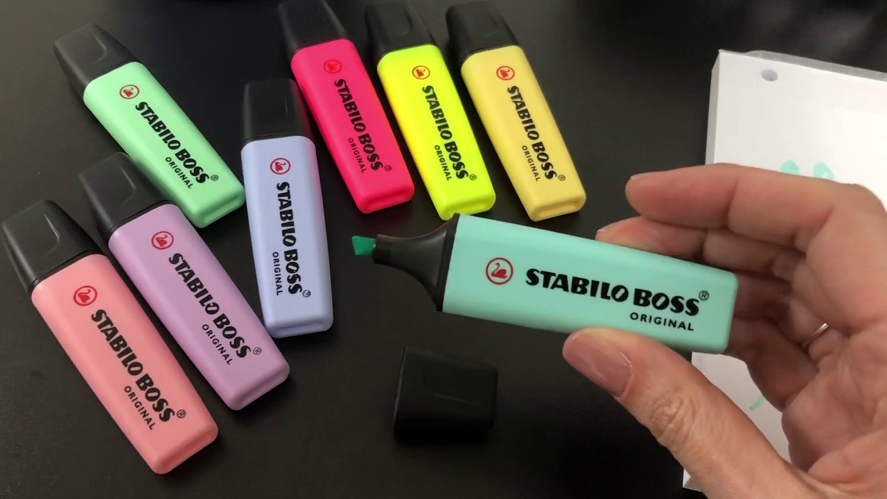 Caneta marca texto Stabilo Boss - Tom pastel 8 cores