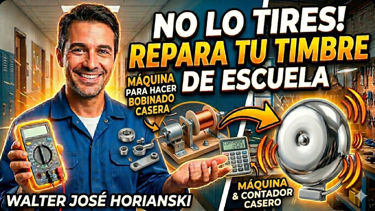 Reparación de Timbre Eléctrico Escolar (220V) | Fabricando una Bobina de 12,000 Vueltas