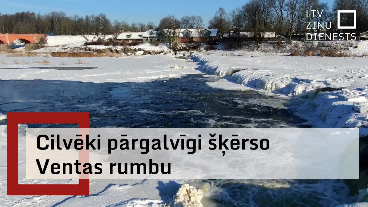 Kuldīdznieki sašutuši par pilsētas viesu pārgalvību, šķērsojot Ventas rumbu