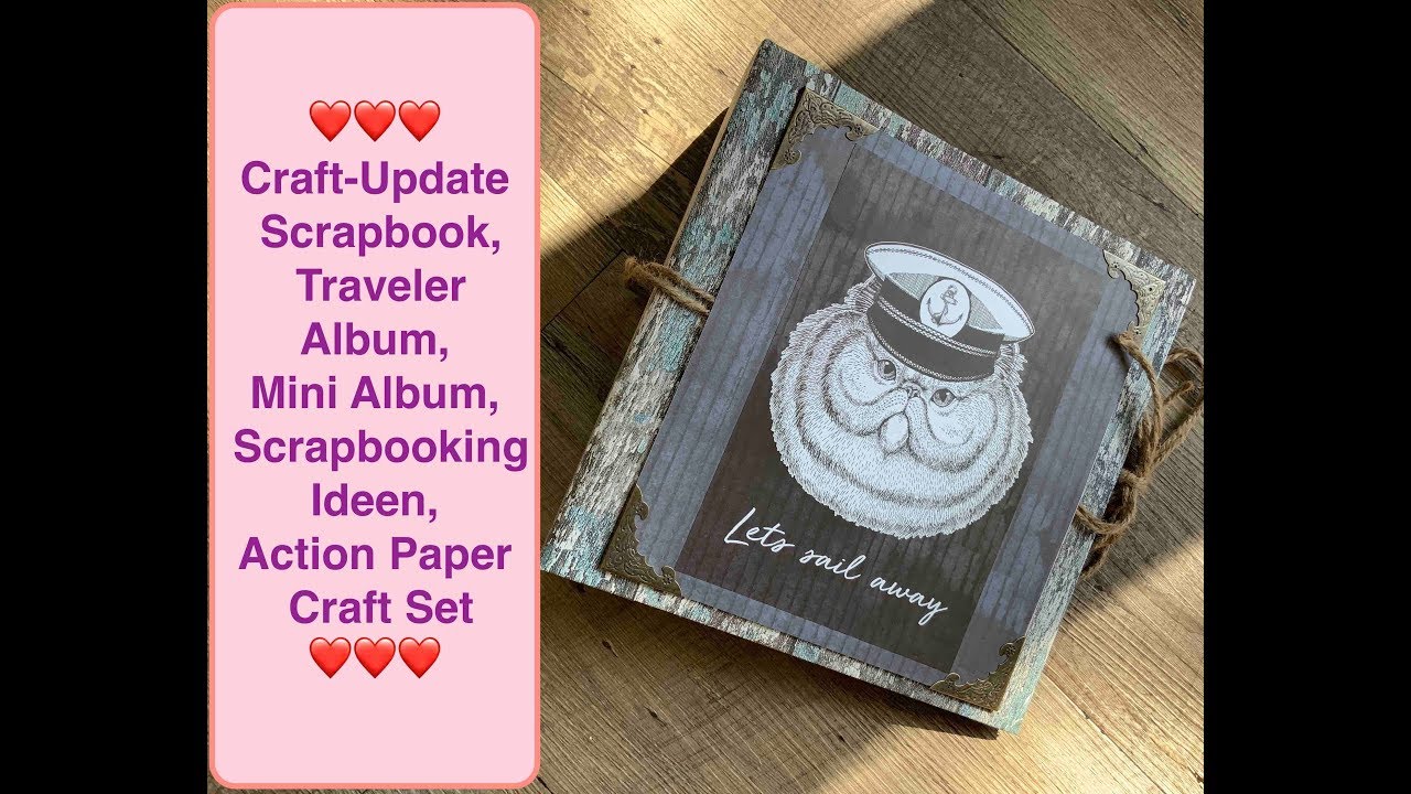 Diy Inspiration,Scrapbook,Action Traveler Album,Mini Album,Scrapbooking Ideen,Action Paper Craft Set
