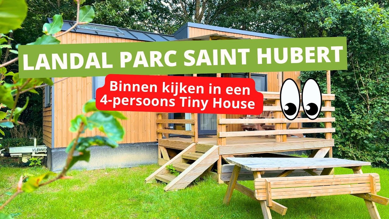 Binnen kijken in een 4-persoons Tiny House op Landal Nature Parc Saint Hubert