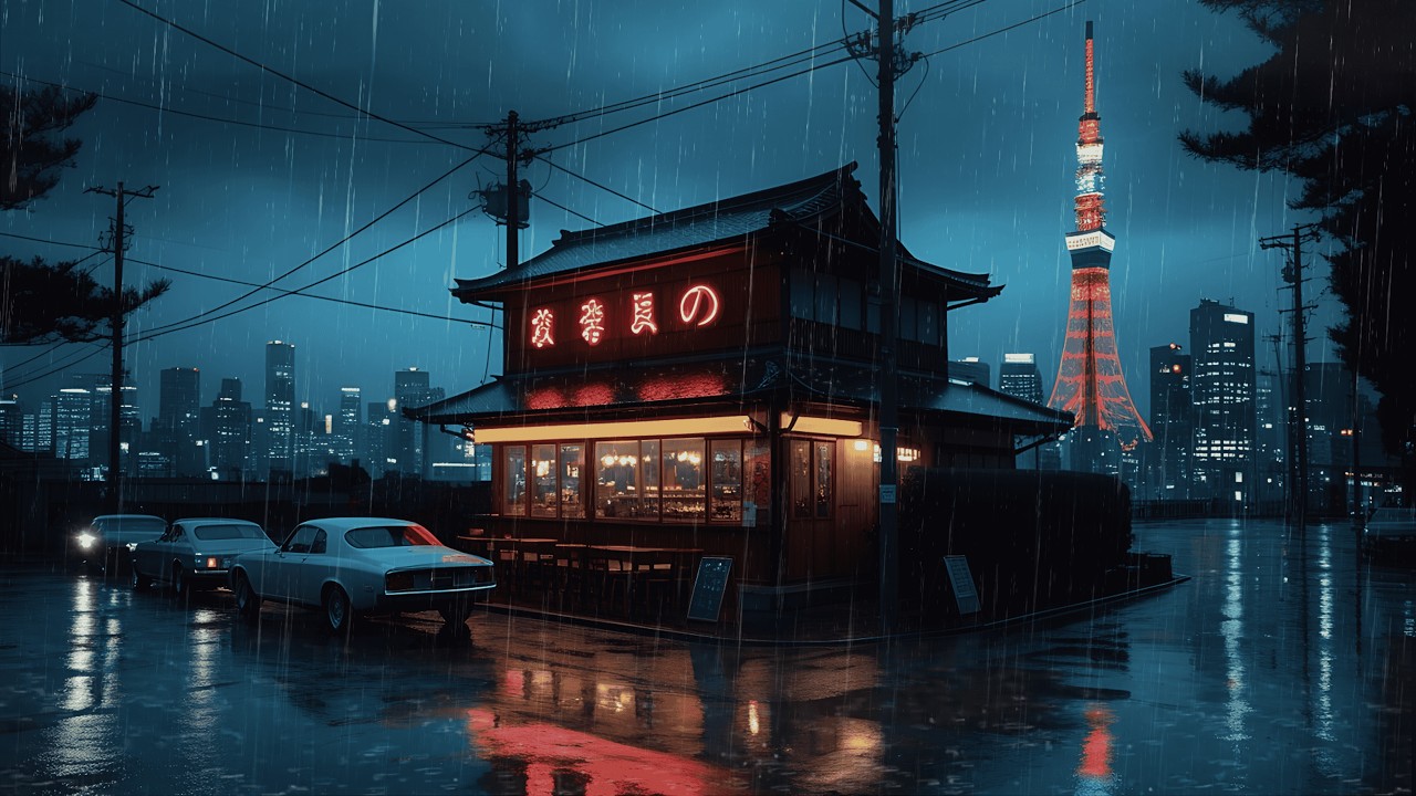 Late Night in Japan 🌧️ Rainy Lofi Chillhop Mix for Study & Calm