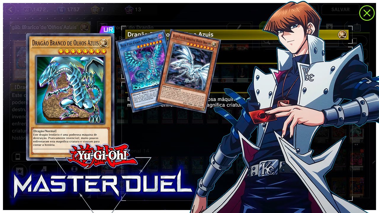 DECK DE DRAG&Atilde;O BRANCO DE OLHOS AZUIS BOM E FAC&Iacute;L DE FAZER. - YU-GI-OH! MASTER DUEL.