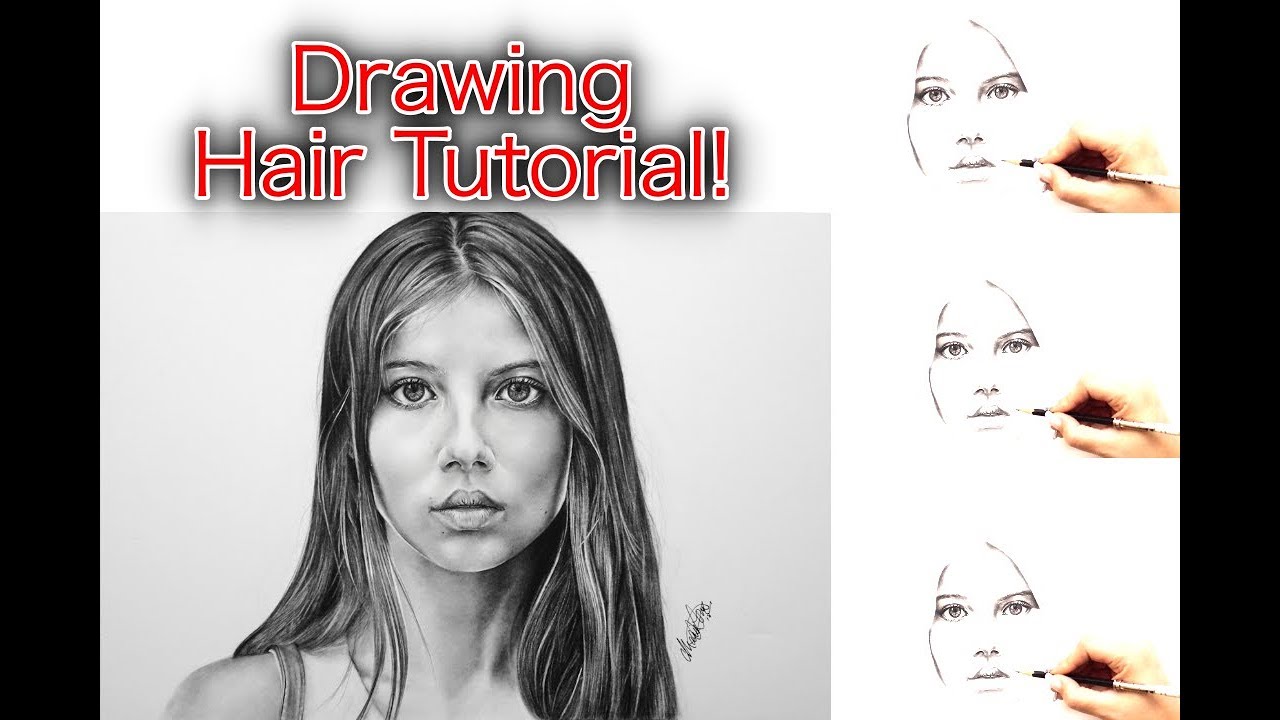 Drawing Realism  | STRAIGHT HAIR ( Tutorial )