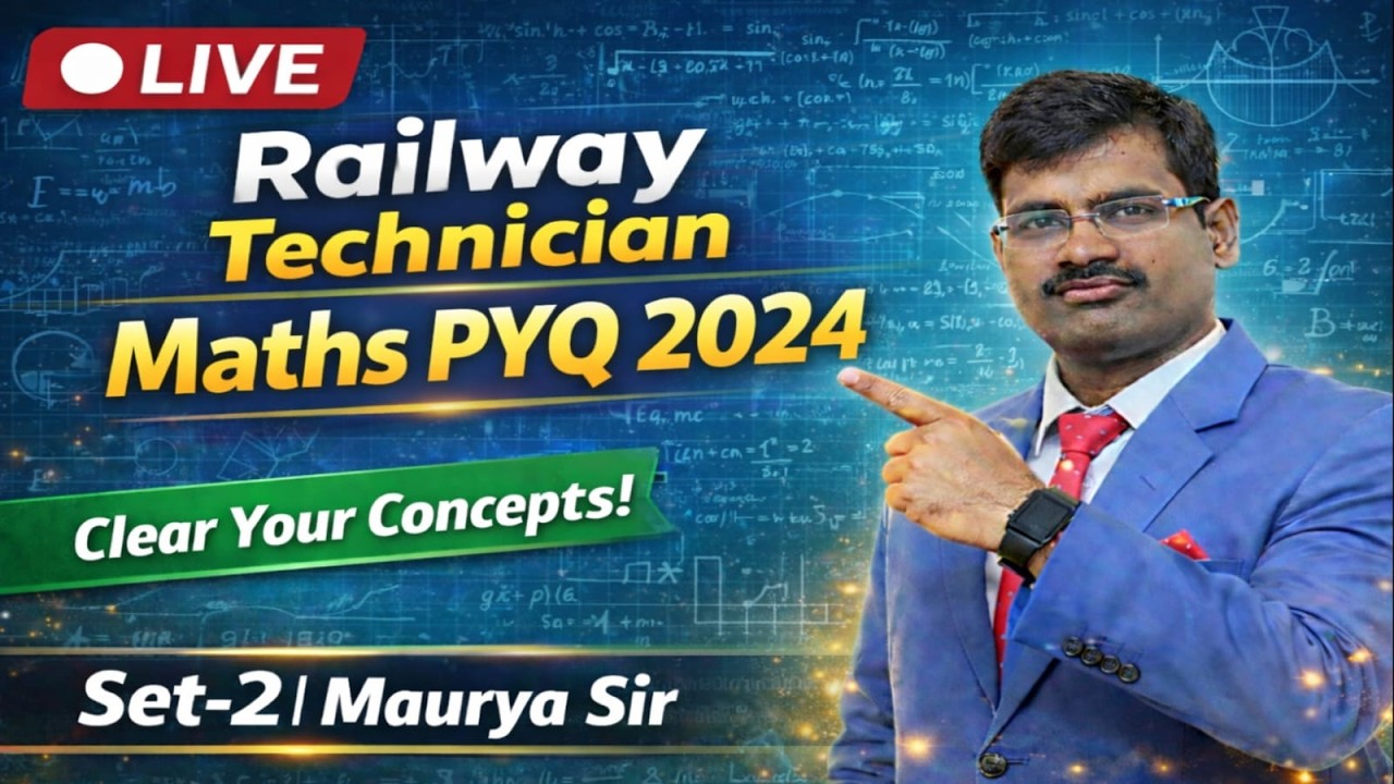 SET - 1 || Railway Technician PYQ Dec 2024 Maths Solution | By - Maurya sir