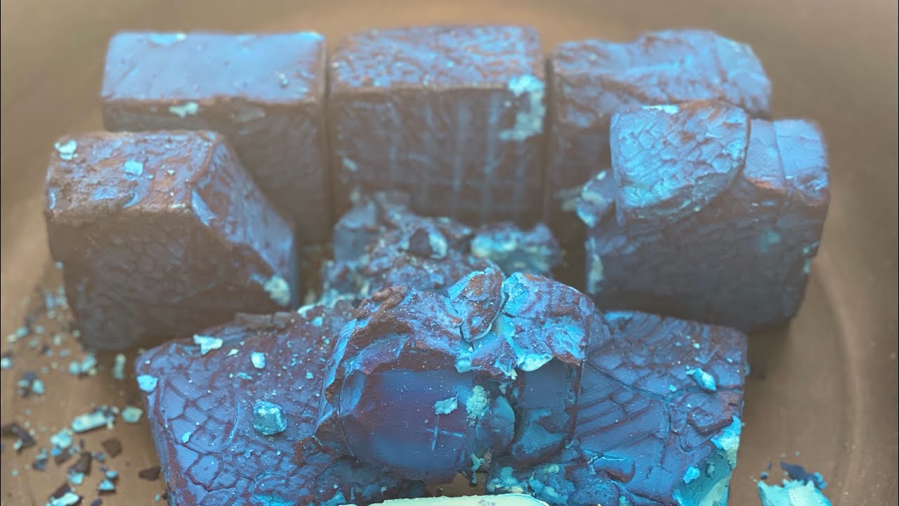 Beautiful Blue Dyed BSN Blocks 🟦💙 Soft and Dusty | Gym Chalk ASMR | Dyed Gym Chalk | Satisfying