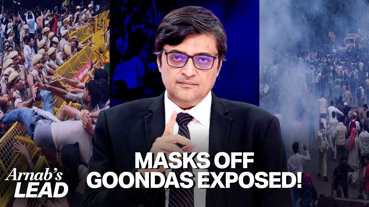 Arnab Calls Out 'Goonda Tactics' After CJP Protest Turns Violent At Jantar Mantar