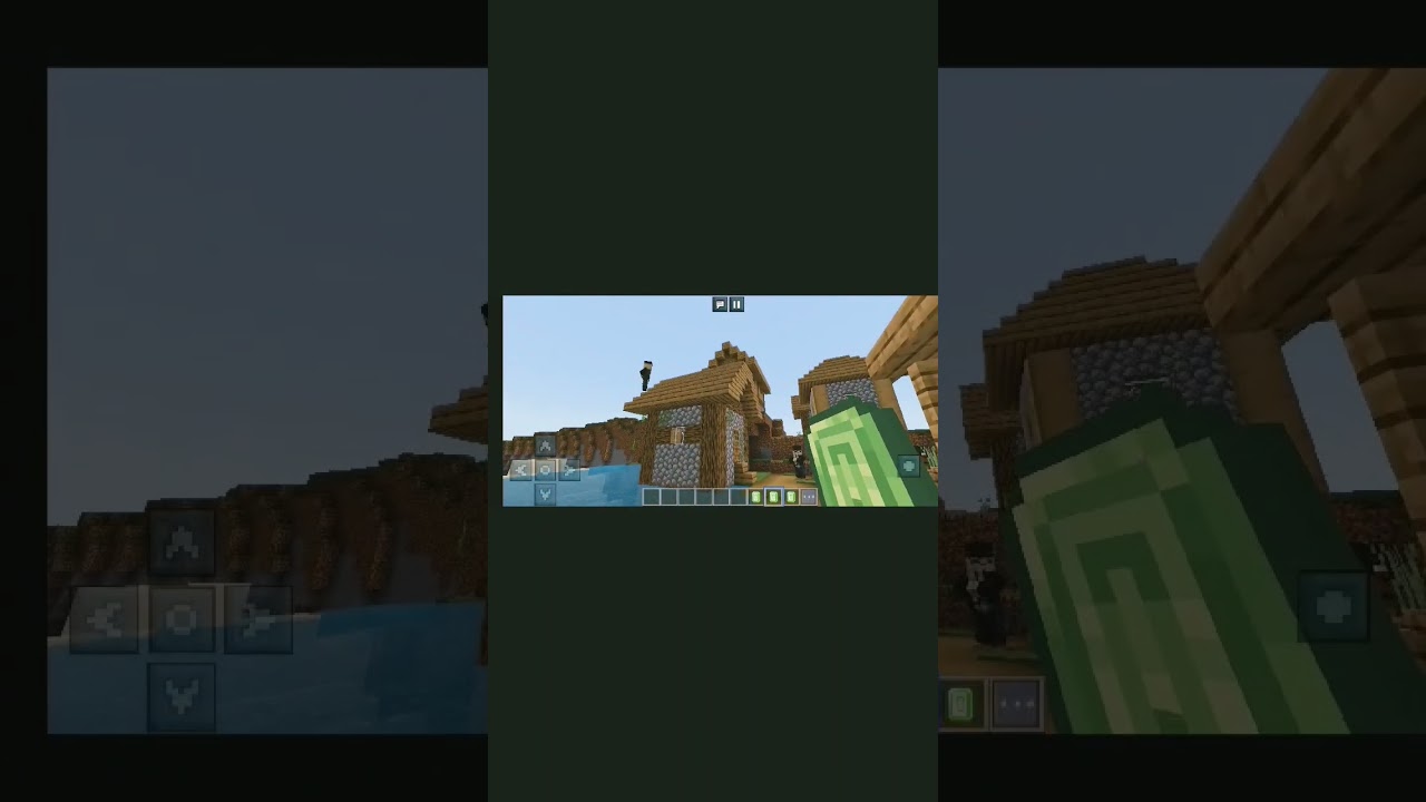 What the heck 😂 how villager can go at his roof 