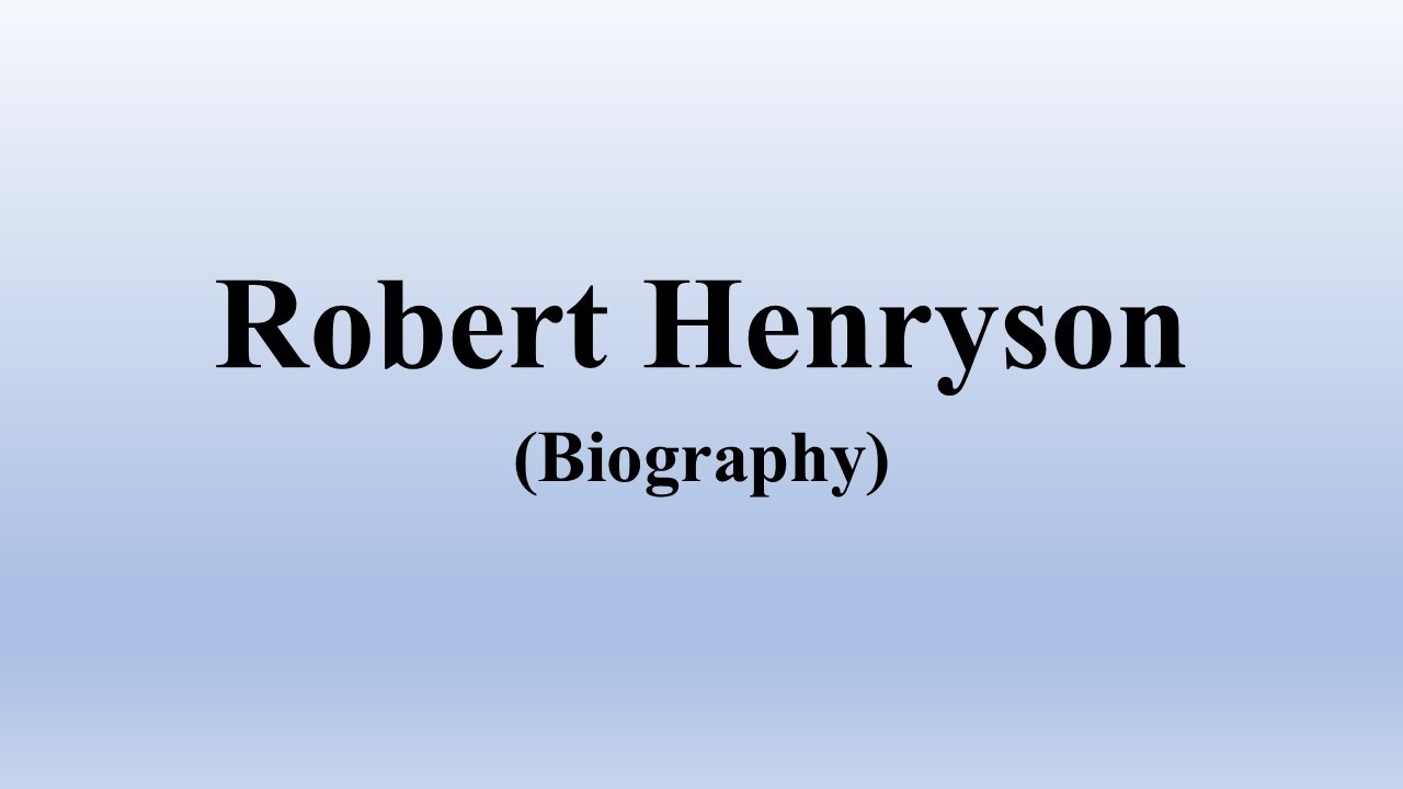 Rober Henryson || Biography || NET || SET ||