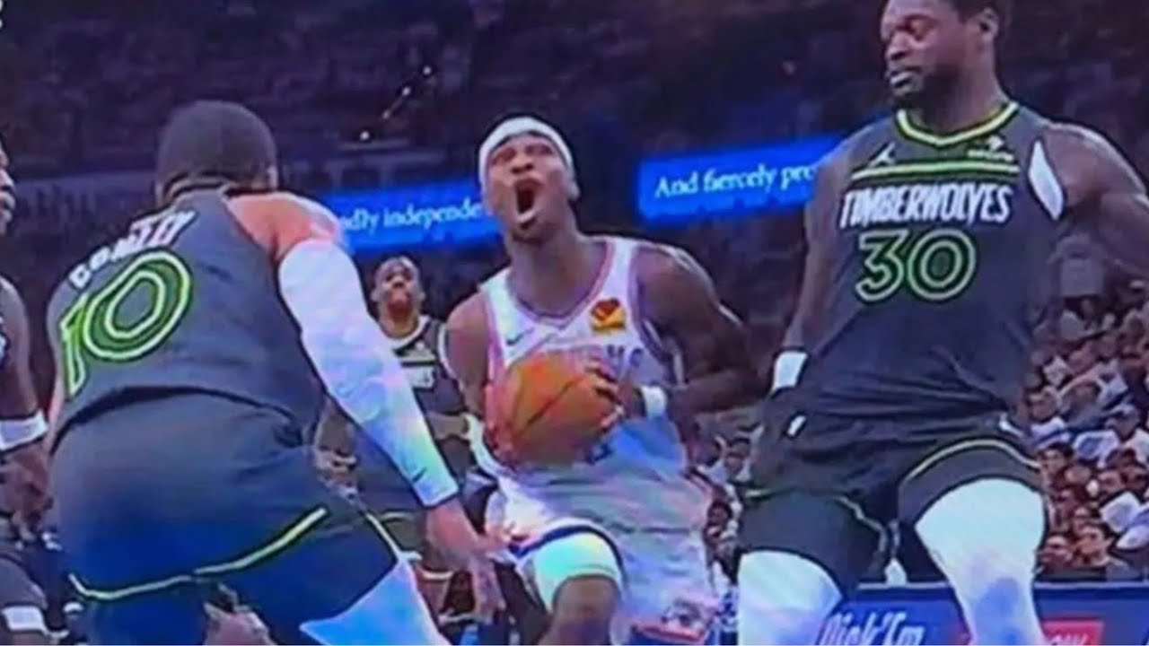 Shai Gilgeous-Alexander foul baiting but it gets increasingly worse