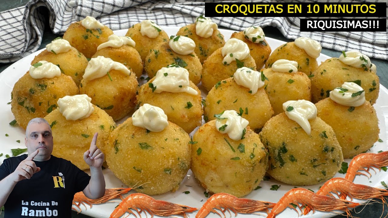 Croquetas Fáciles de Langostinos en 10 Minutos ¡El Aperitivo Fácil para Navidad! 😍 ¡Te encantará!