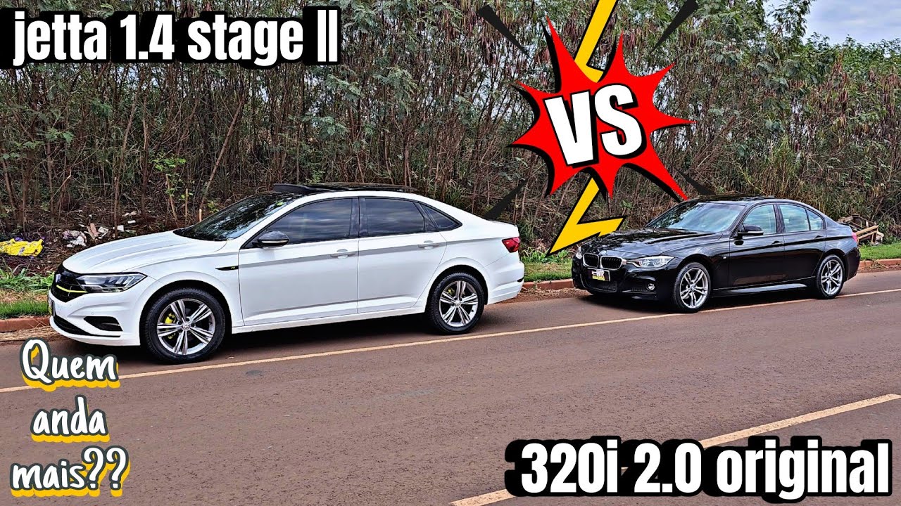 💥Bmw 320I ORIGINAL VS Vw JETTA 1.4 STAGE 2 // E AI QUAL ANDA MAIS ???