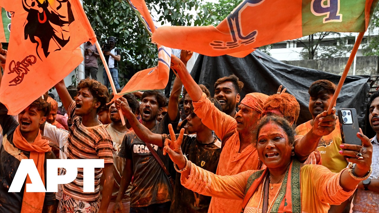 Сторонники празднуют победу Моди от партии BJP в индийском штате Западная Бенгалия | APT