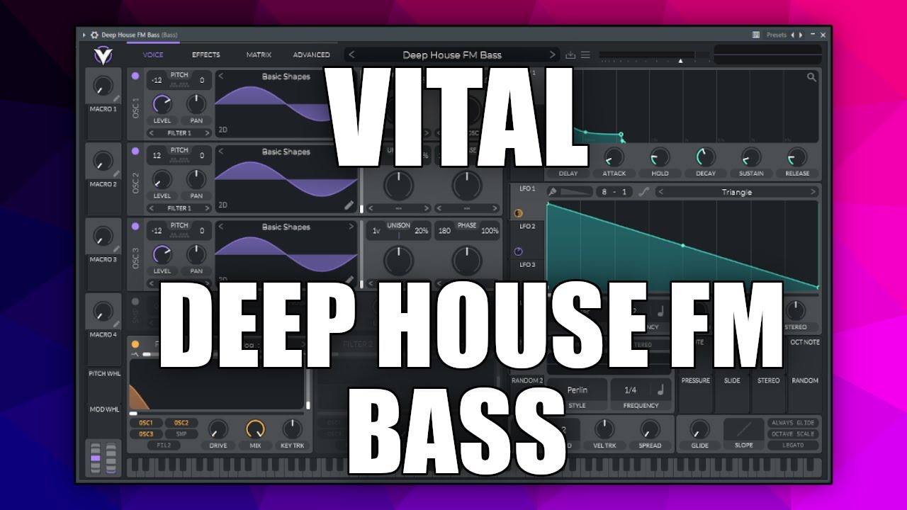 Sound Design: Deep House FM Bass | Vital Tutorial (Deutsch/German)